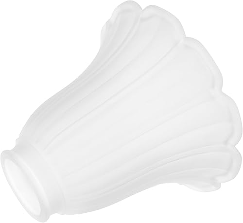 VILLCASE Pantalla de lámpara de cristal con forma de flor, pantalla de araña esmerilada, cubierta de luz colgante esmerilada, pantallas de lámpara