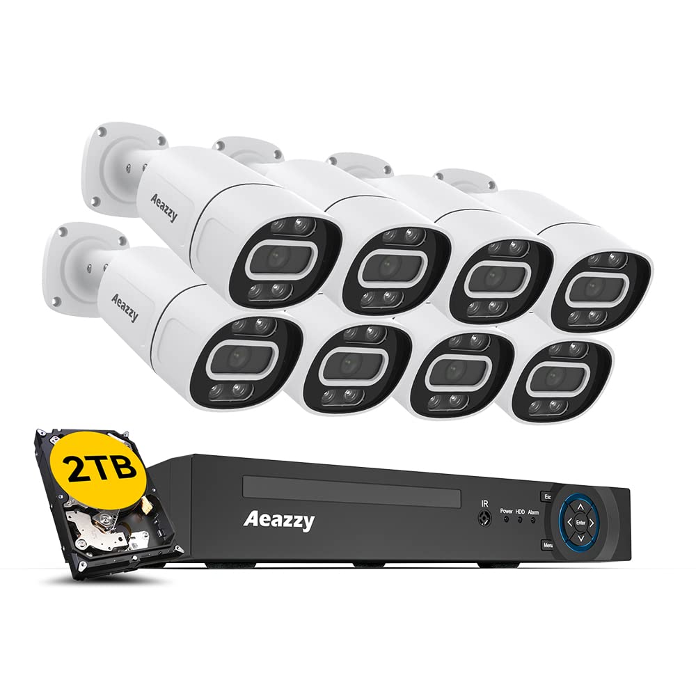AI顔認識・4K 防犯カメラ 屋外 POE監視カメラ 2TB Amazon.co.jp: 【800万画素・顔検出】AEAZZY 防犯カメラ 8台セット POE