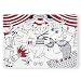 modern-twist Kids Mark-Mat Silicone Coloring Placemat, Circus