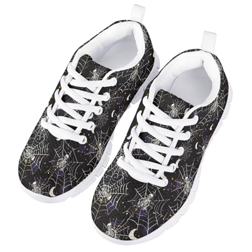 Girls Sneakers Lace Up Kids Tennis Shoes Lightweight Running Shoes White Sole2