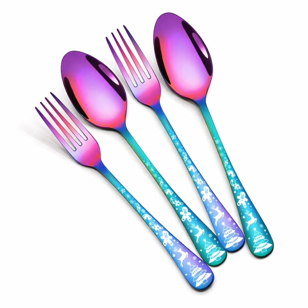 Matte Black Spoon & Fork Set - Stainless Steel Cutlery -19 Matte Black Spoon & Fork Set - Stainless Steel Cutlery -19