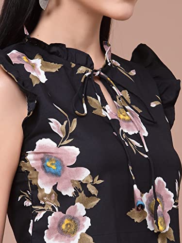 Image of OOMPH! Women's Crepe Floral Relaxed Fit Shirt