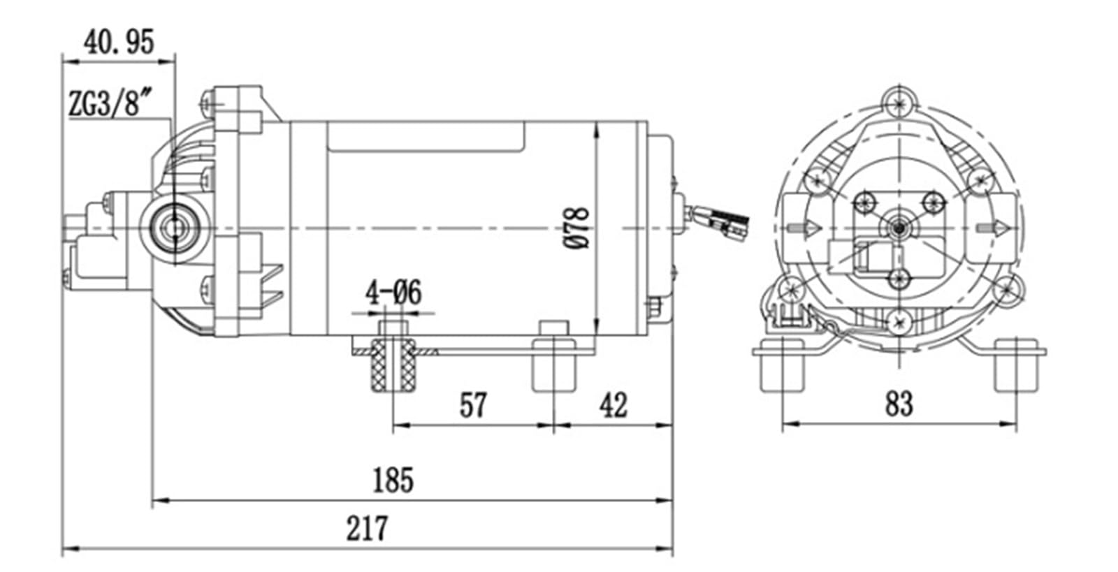 Przemysłowa pompa perystaltyczna, Pompy Membranowe DP60 12V/24V Mini Pompa Wysokociśnieniowa Do Elektrycznego Zamiatania Wody, dla laboratorium(12V)