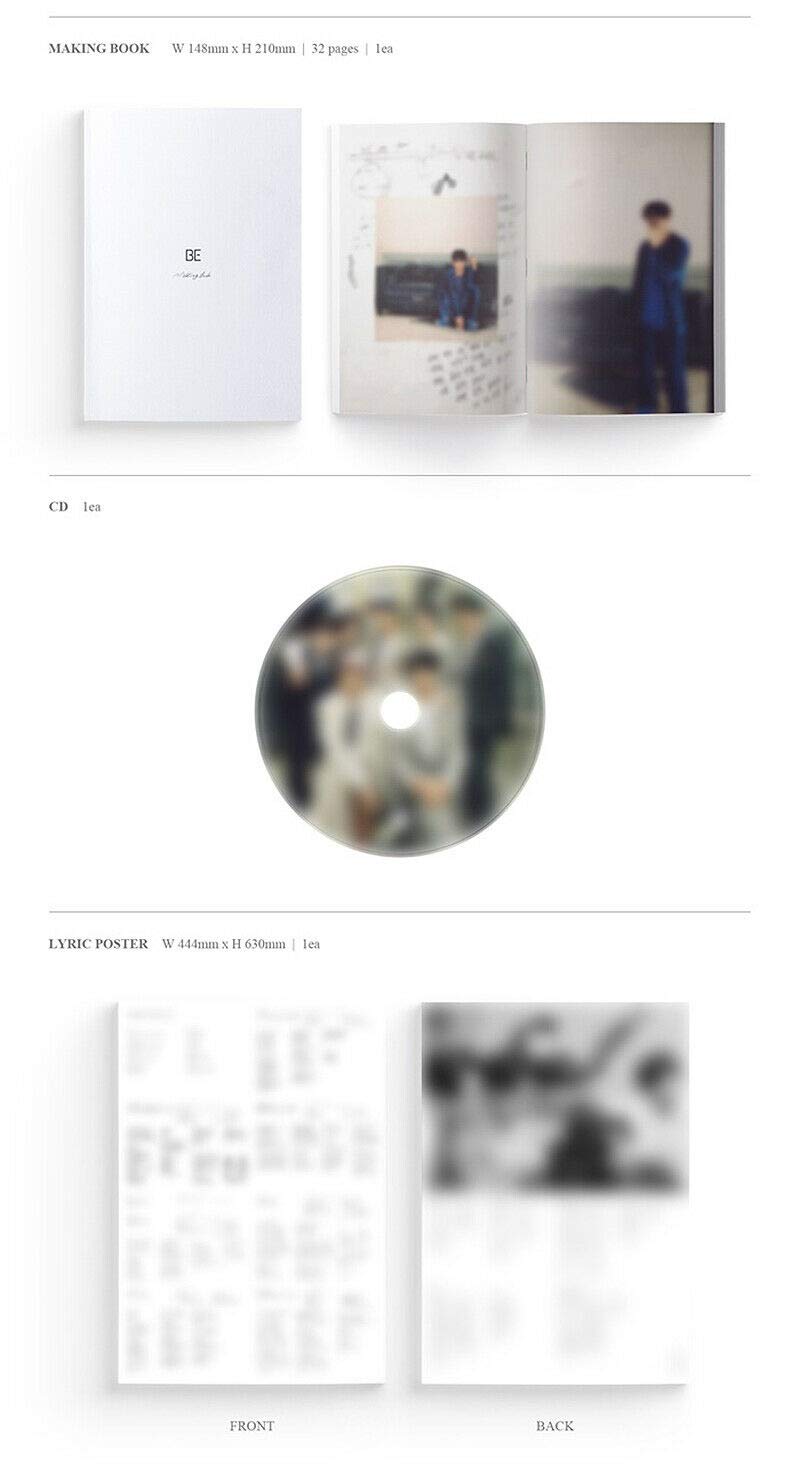BTS [BE] DELUXE EDITION LIMITED Album. 1p CD+192p Photo Book+32p Making Book+1p Poster+8p Photo Card+1p Polaroid Card+1p Photo Frame+7p Post Card+1p Poster(On Pack)+TRACKING CODE K-POP SEALED