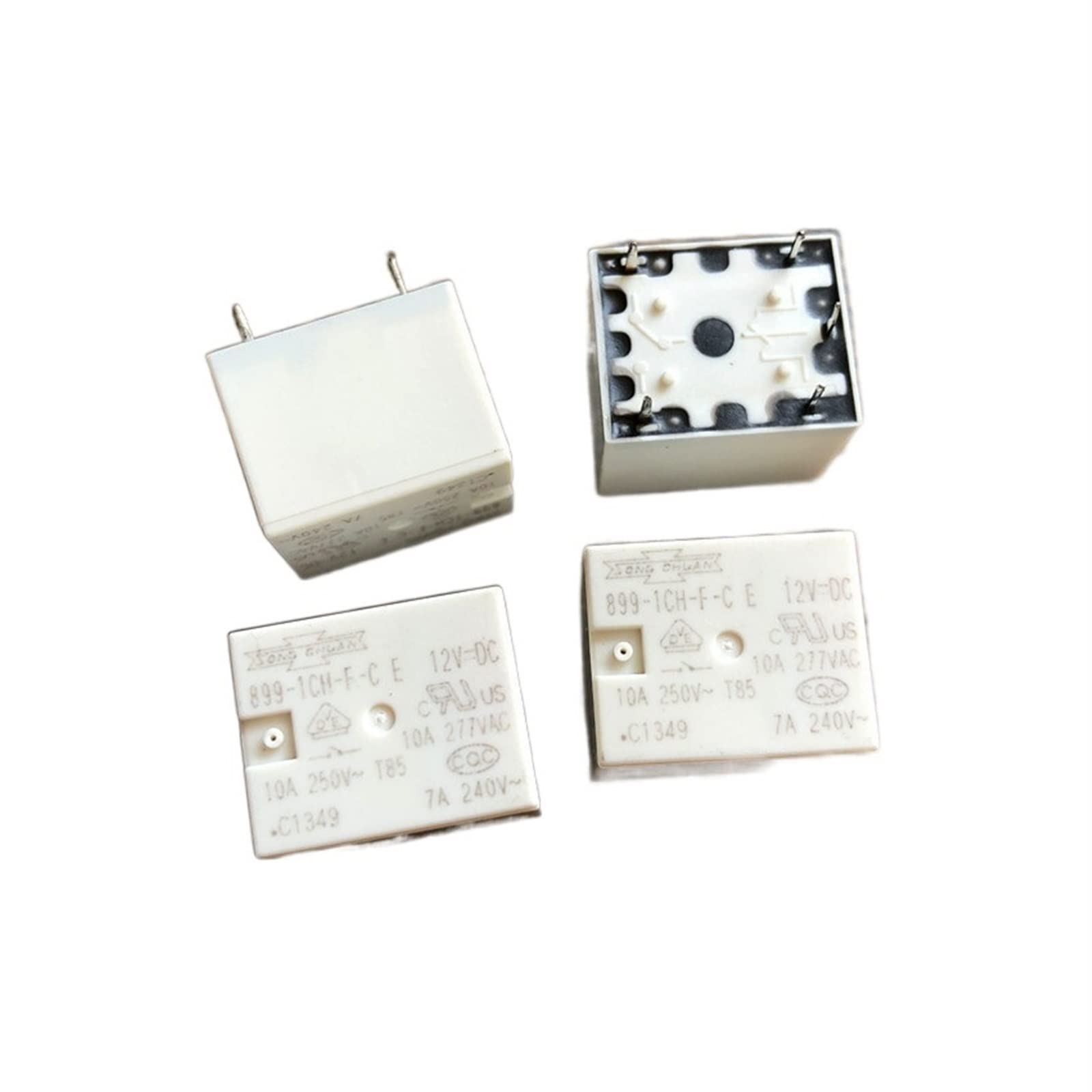 Relé de potencia 899-1CH-FC-12VDC con conector 5 pines 10A 250VAC para placas electrónicas 2