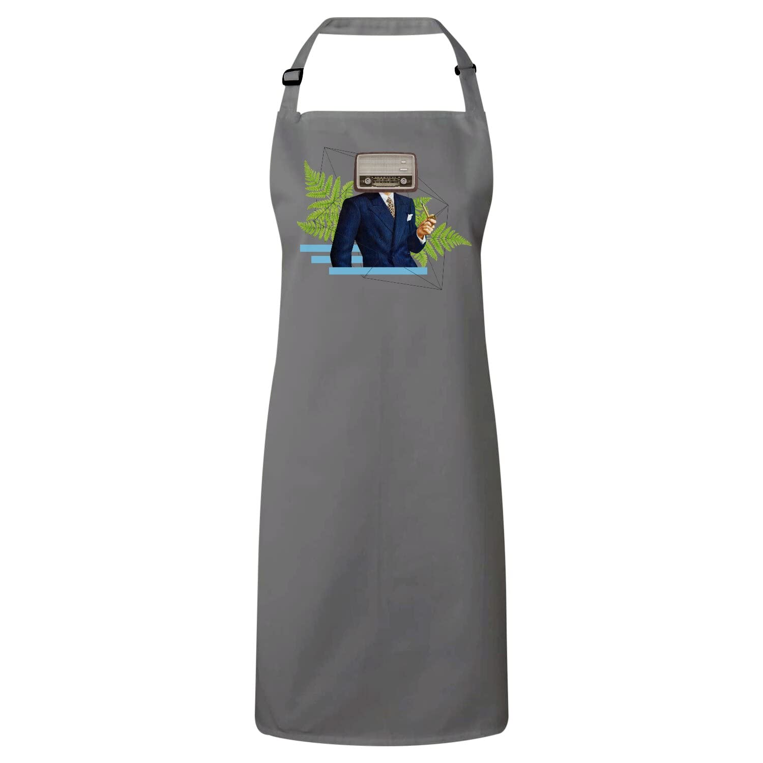 Tablier cuisine homme gris pour barbecue et moments humour de l'art
