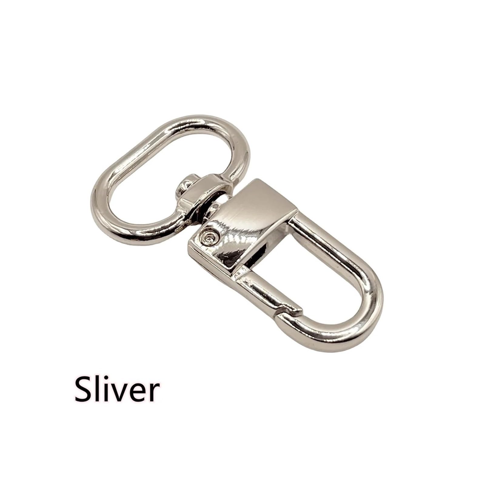 gancio girevole a scatto, Portafoglio girevole, con chiusura a moschettone, fibbia, borsa artigianale in pelle for cani(Bronze,19mm)