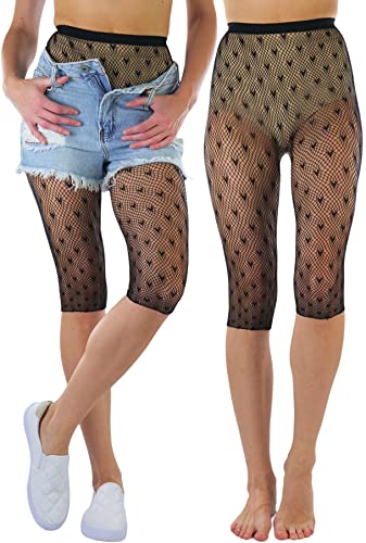 Image of ToBeInStyle Women's Single Floral Lace Fishnet Tights Footless & Stirrup Design