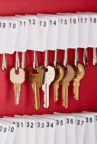 Adiroffice 60 Hooks Key Cabinet With Digital Lock - Heavy Duty Secured Storage, Steel- Ideal For Homes Hotels Schools & Businesses (Red) #TOP4