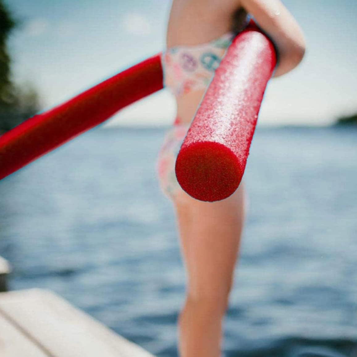 Pool Noodles Swimming Pool Noodle Jumbo Noodles Floats Foam Tubes Water Sports Learning Aid 2PCS