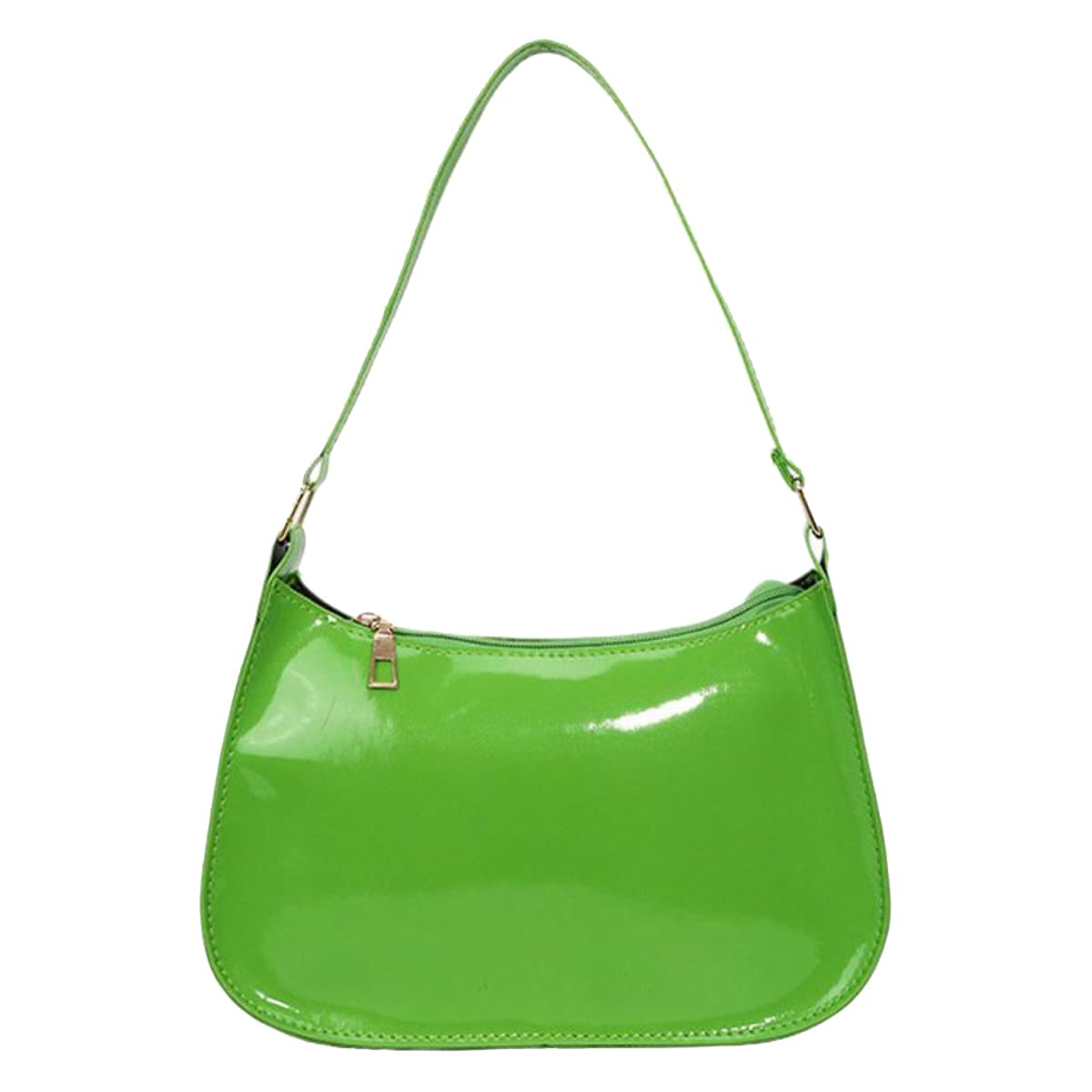 Patent Leather Clutch Purse Shiny Evening Handbags for Women Armpit Shoulder Bag MINI Hobos: Green