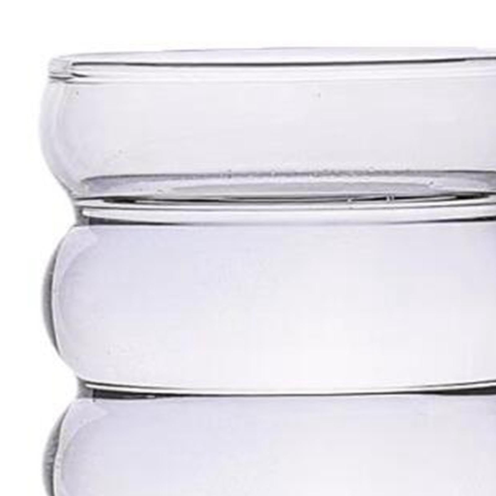 Vasos De Vidrio Acanalados 6 Pack 350Ml | vidrio resistente, diseño acanalado, apto para bebidas, pack de 6