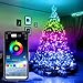 Produktbild WGFGXQ Bluetooth-LED-Lichterkette, für Weihnachtsbaum-Dekoration, App-Fernbedienung, Verfärbung, Beleuchtung, Synchronisation mit Musik für Party, Zuhause, Küche, DIY-Dekoration
