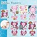 300Pcs Axolotl Make a Face Stickers Roll Cute Kawaii Cartoon Mexican Salamander Make Your Own Animal Stickers Mix and Match DIY Art Crafts Classroom Activity Game Birthday Party Favors Gift, 6 Designs