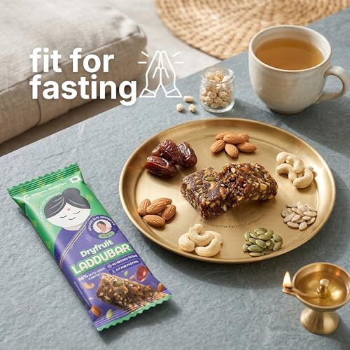 Image of LADDUBAR Dryfruit Energy Bars | 10% Protein | 96% Dryfruits & Dates | Purchase one get one | Gluten Free | No Refined Sugar | Fasting Friendly | Mama Nourish | Pack of 1(5 Bars x 35g) | As Seen on Shark Tank India