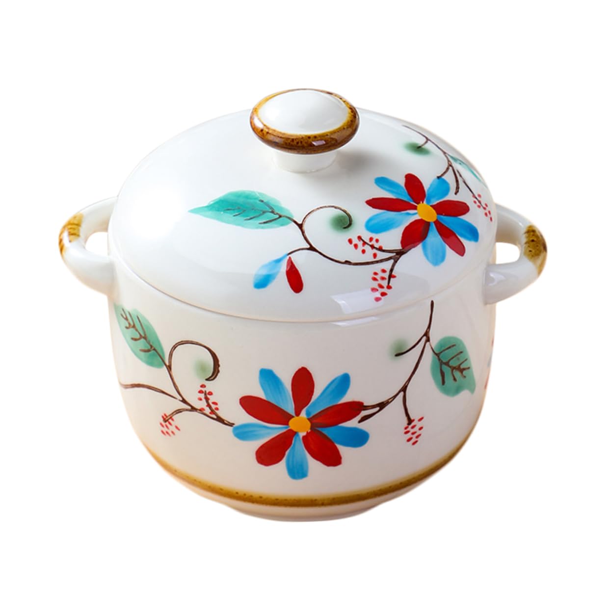 OUNONA Spice Jar Stew Pot for Condiments Salt Pepper Storage Vintage Kitchen Decor for Sauces Soups High Grade Material Smooth Surface Household