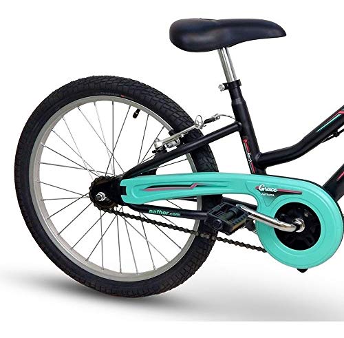 Bicicleta, Nathor, Aro 20, Grace, Preta Com Cestinha Rosa