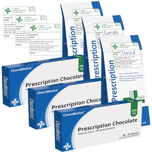 Gifts For Fathers Day Funny Prescription Chocolate Bar Box and Bag (Chocolate not included) - Valentines Day gift Get Well Soon Gift Husband Dad Mum Women Men