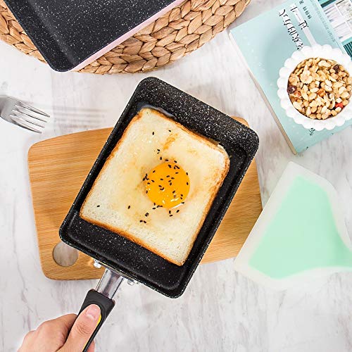 Poêle rectangulaire NERB en acier inoxydable pour omelette et pancake sur induction et gaz vert