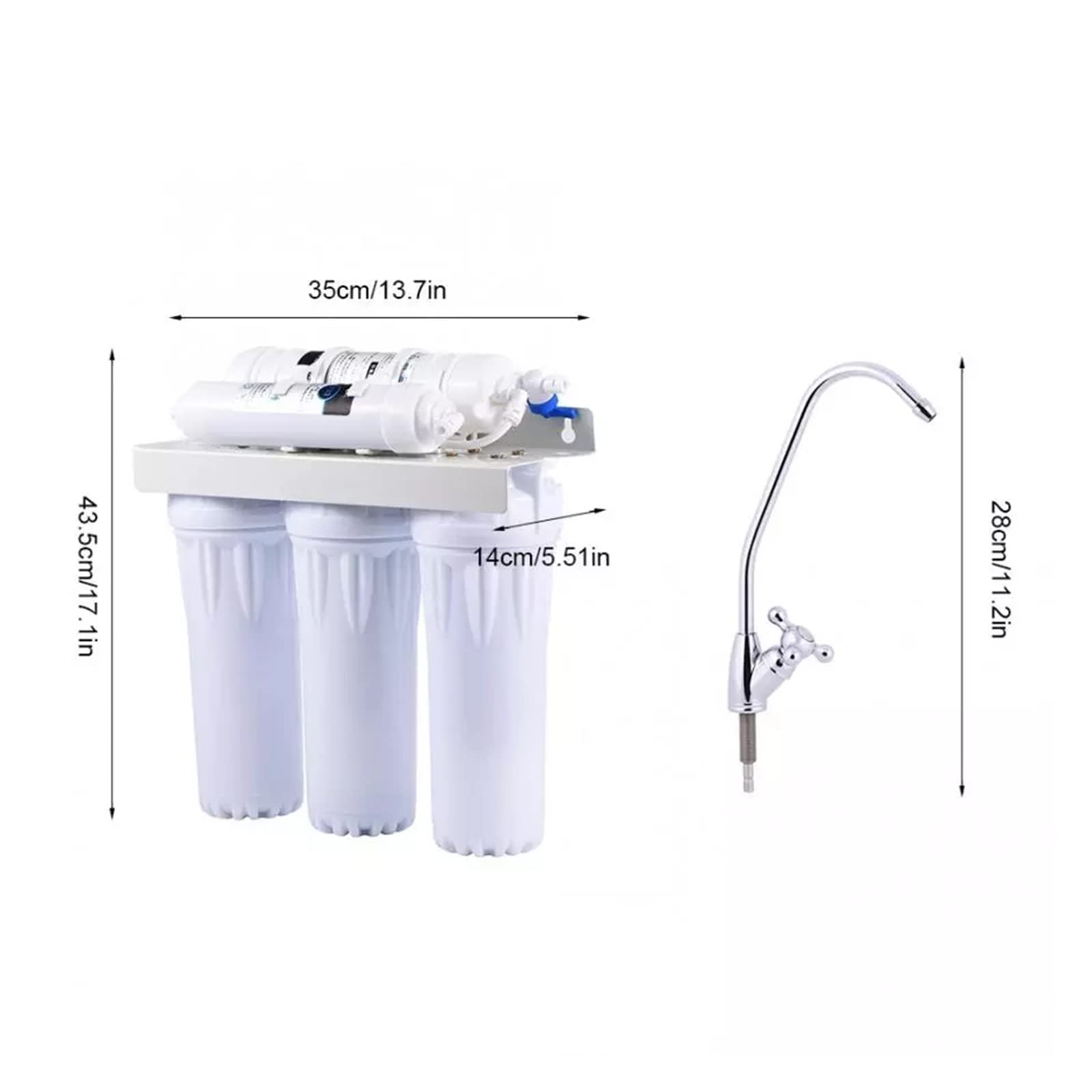 Filtre purificateur d'eau en 5 étapes système de Filtration d'eau Potable Fontaine Filtre à Eau Domestique,Remplacement Moins FréQuent