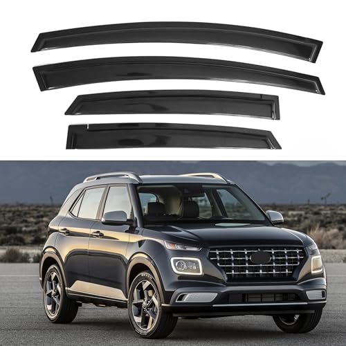 IG Window Visor for Hyundai Venue 2020-2023, Rain Guard Tape-On Extra Durable Sun Wind Side Vent Window Deflector, 2020 2021 2022 2023