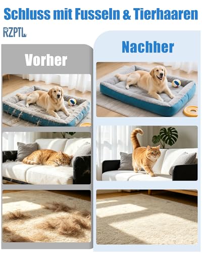RZPTL 2er Pack Tierhaarentferner Handschuh, Fell Magnet für Hunde und Katzen (Blau) – Ansicht 5
