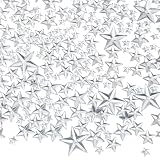 Chuangdi 516 Pcs Patriotic Acrylic Star Rhinestone Crystal Gems Rhinestone Flat Back 18mm/12mm/10mm/6mm for 4th of July Birthday Decoration DIY Clothes Shoes Jewelry Making Crafts(Clear)