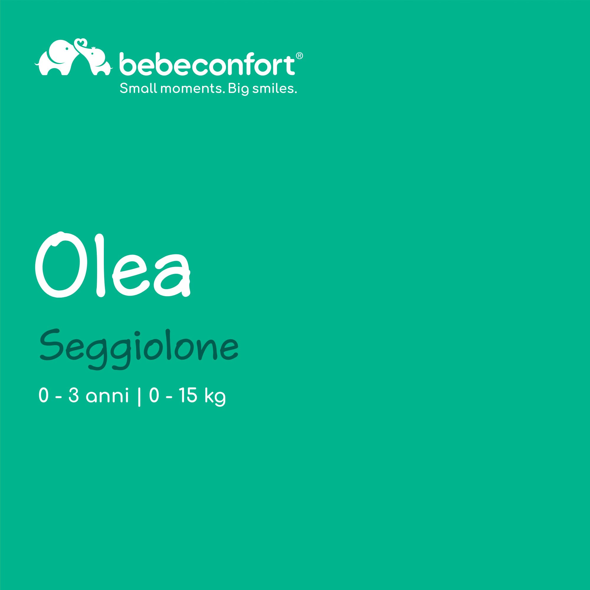 Bebeconfort Olea Seggiolone pappa bimbo, 0-3 anni, 0-15 kg, Seggiolone pappa pieghevole e reclinabile 3 posizioni, 9 Altezze, Facile da pulire, 4 ruote piroettanti, Chiusura compatta, Tinted Grey
