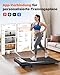 Superun Walking Pad mit Steigung max 159 KG/136 KG, 2.5HP Laufband für Zuhause mit LED, Leise Laufband Schreibtisch mit App und Multiplayer-Rennstrecke