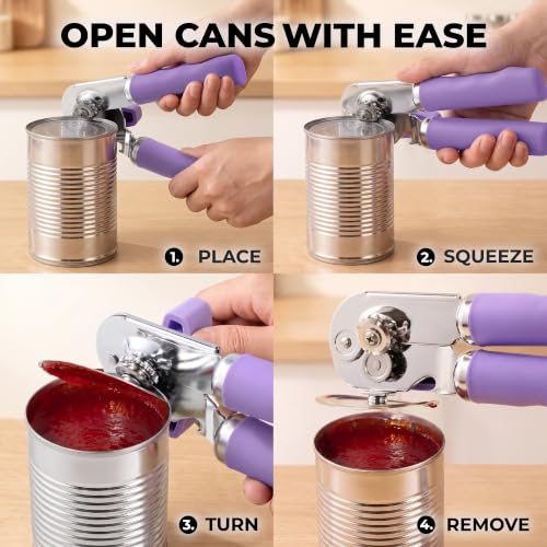 Image of Zulay Kitchen Stainless Steel Swing Open Manual Can Opener Comfortable Grip