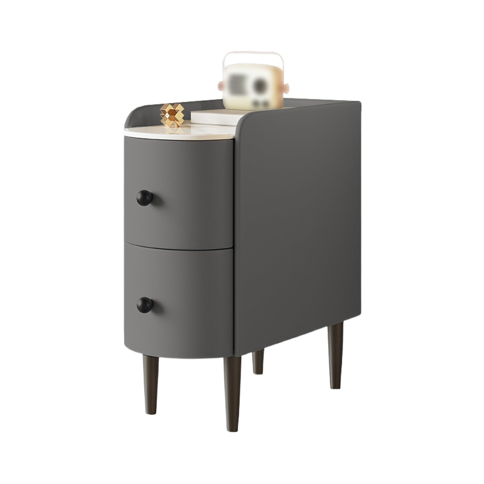 Table de chevet étroite pour petit espace avec rangements discrets