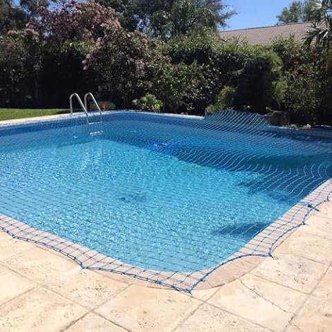 WaterWarden Premium Inground Pool Safety Net Cover 26' x 40', Rectangular, Heavy-Duty Protection, Easy to Apply, Remove and Store, UV Resistant, Reel Included, Protects Kids and Pets, Brass Anchors Cover