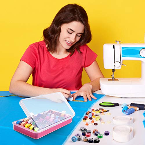 Bobbin Holder Storage Case Sewing Box Thread Organizer Holds 30pcs Bobbins for Brother Sewing Machine- Red(Box Only） - Thumbnail 4