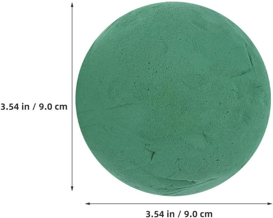COHEALI 4Pcs Green Floral Foam Spheres 3.54In Round Flower Foam for Wet and Dry Floral Flower Arrangement Base for Wedding Centerpieces Home Decor and Artificial Projects