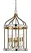 Cal Lighting FX-3599-6 Transitional Six Light Pendant from Glenwood Collection in Gold, Champ, Gld Leaf Finish, 16.00 inches
