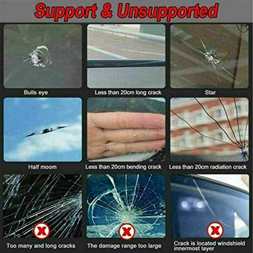 CNluca Kit de reparo de pára-brisa Reparo de janela de carro Polimento de vidro de pára-brisa Renwal