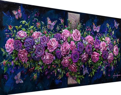 Peinture Diamant Fleurs Rose pour illuminer la décoration de votre chambre