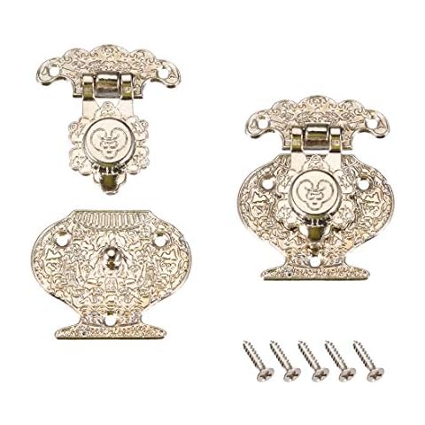 sourcing map Vintage Wood Case Latch Set Cover
