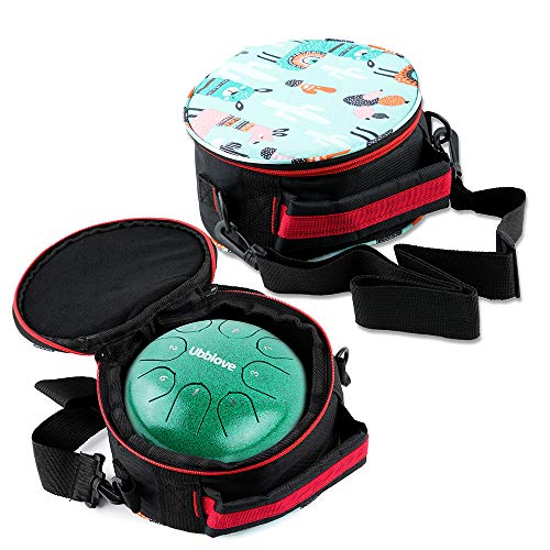 Tongue Drum Steel Drums 8 Notes 6 inches Musical Drum Percussion Instrument with Drum Mallets Carry Bag Great Gift for Beginner Adult Kid. (Green 6 inch)