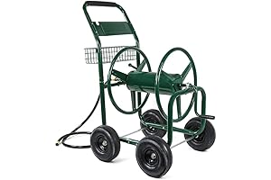 4-Wheel Amazon Basics Hose Reels Cart, Expand Your Gardening Horizons