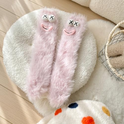 Image of TFTSR Crazy Funny Fuzzy Silly Socks for Kids Women,Girls Fluffy Slipper Novelty Fun Socks,Boy Men Cute Cozy Soft Animal Socks