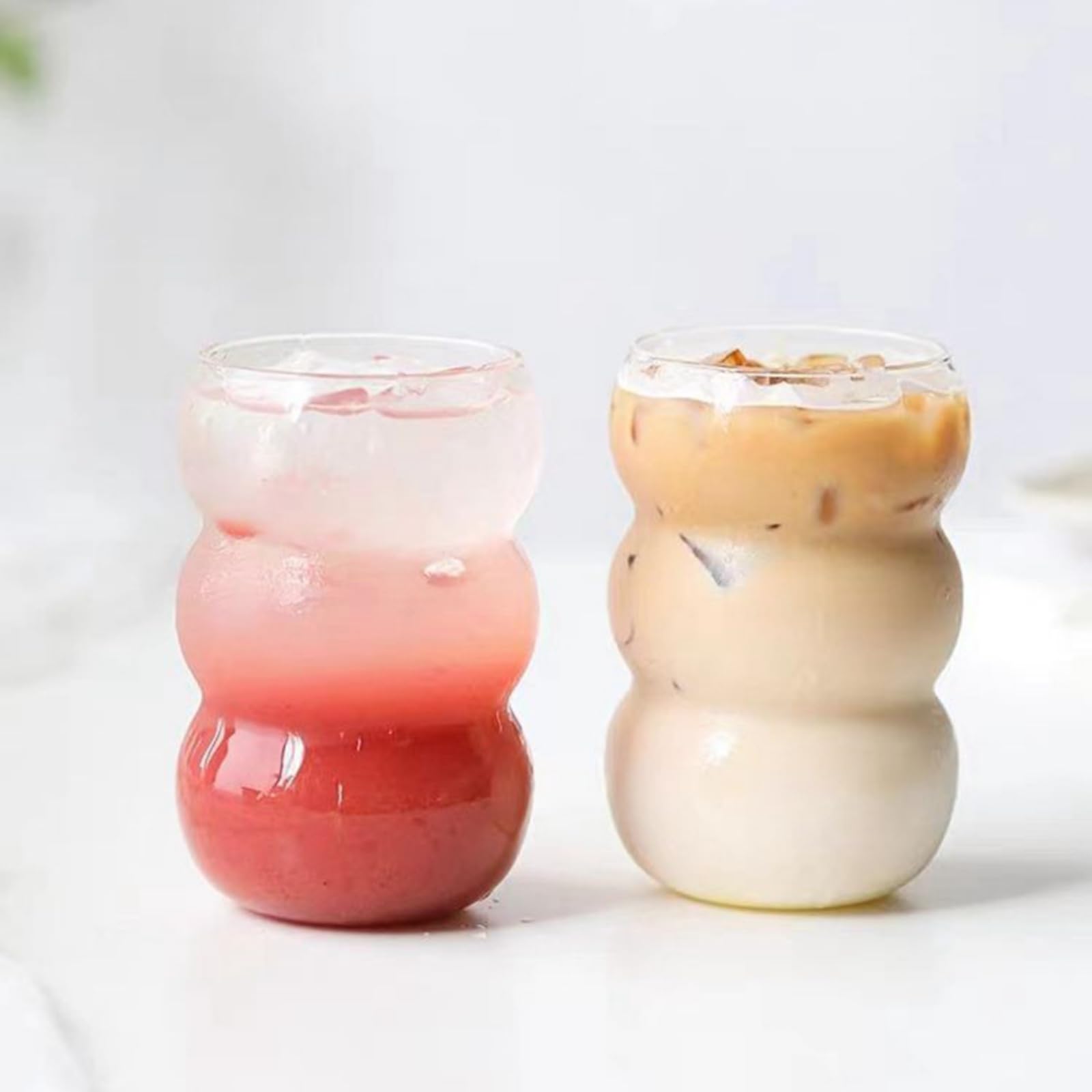Verre à Vin Vintage Côtelé 530ml - Forme Ondulée - Pour Cocktail, Whisky, Bière, Café Glacé - 3