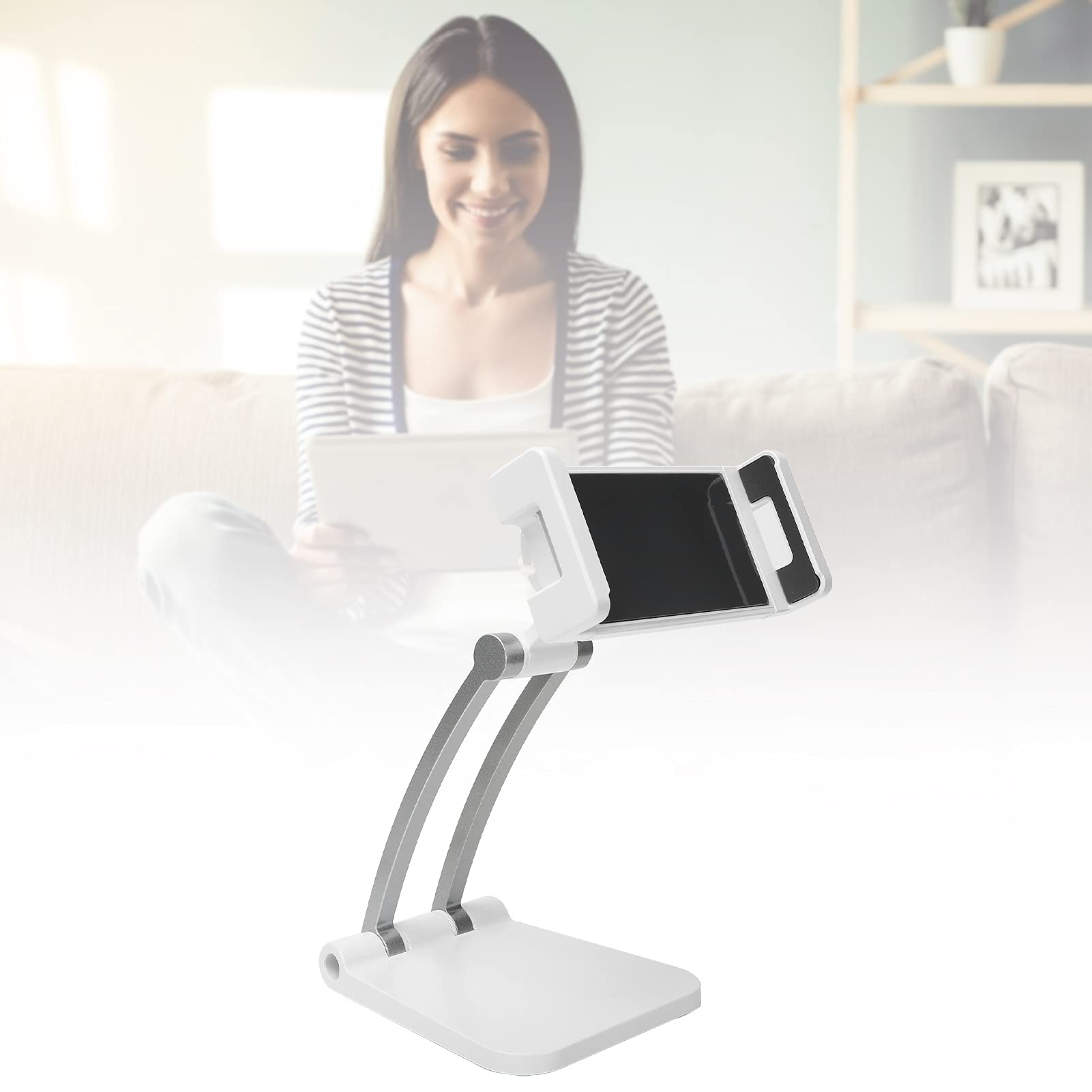Cocoarm Scrivania Tablet Telefono Supporto, Rotazione a 360 Gradi (WHITE)