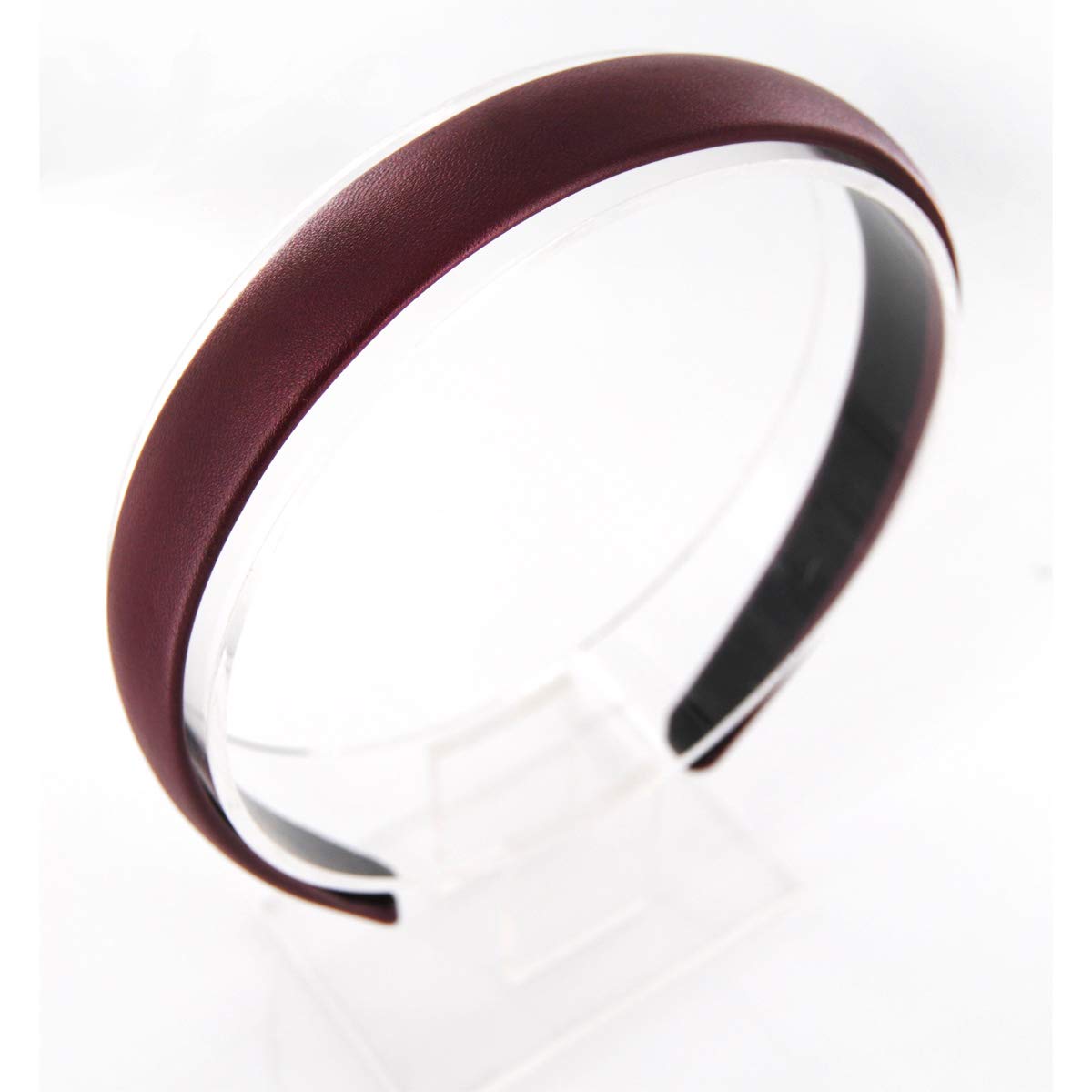 axy HR27CS Classic Vintage Leather Hair Band, wine red, 45 count (Pack of 1) - Image 3