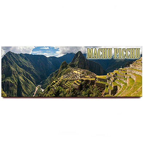 Imán decorativo panorámico Machu Picchu Rectangular miniatura 1