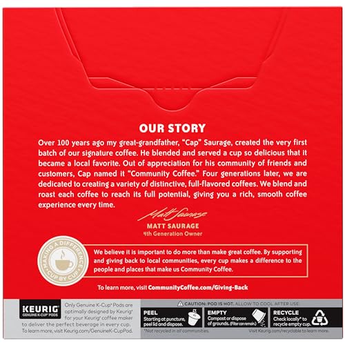 Image of Community Coffee Cafe Special, Medium-Dark Roast, Single-Serve Keurig K-Cup Pods, 32 Count (Pack of 4)