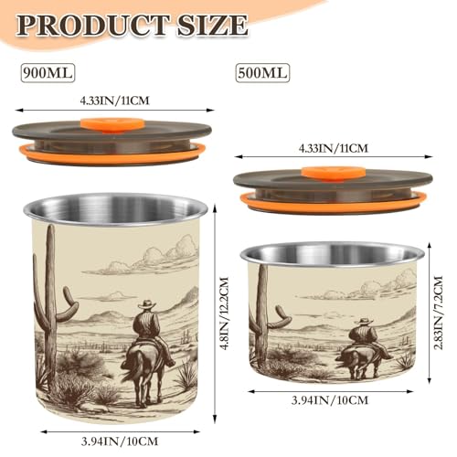 Envase hermético de acero inoxidable para café 900ml miniatura 2