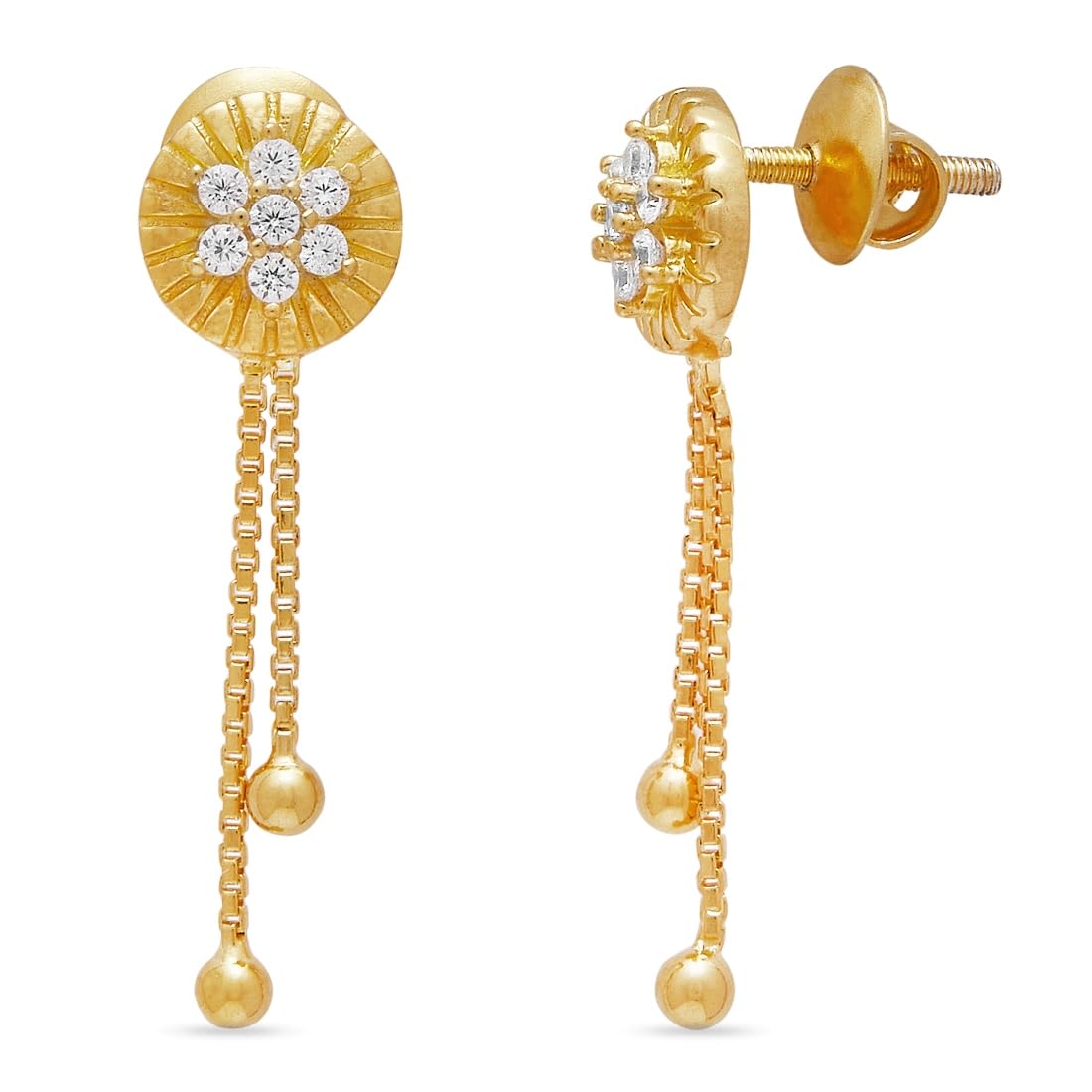 See full amazon price history chart for ZAVYA 925 Sterling Silver Cubic Zirconia Circular Gold Plating Drop Earrings | | Gift for Women and Girls | With Certificate of Authenticity and 925 Hallmark ZAVYA 925 Sterling Silver Cubic Zirconia Circular Gold Plating Drop Earrings | | Gift for Women and Girls | With Certificate of Authenticity and 925 Hallmark (B0D35ZMBJ8) Amazon Price History, Amazon Price Tracker