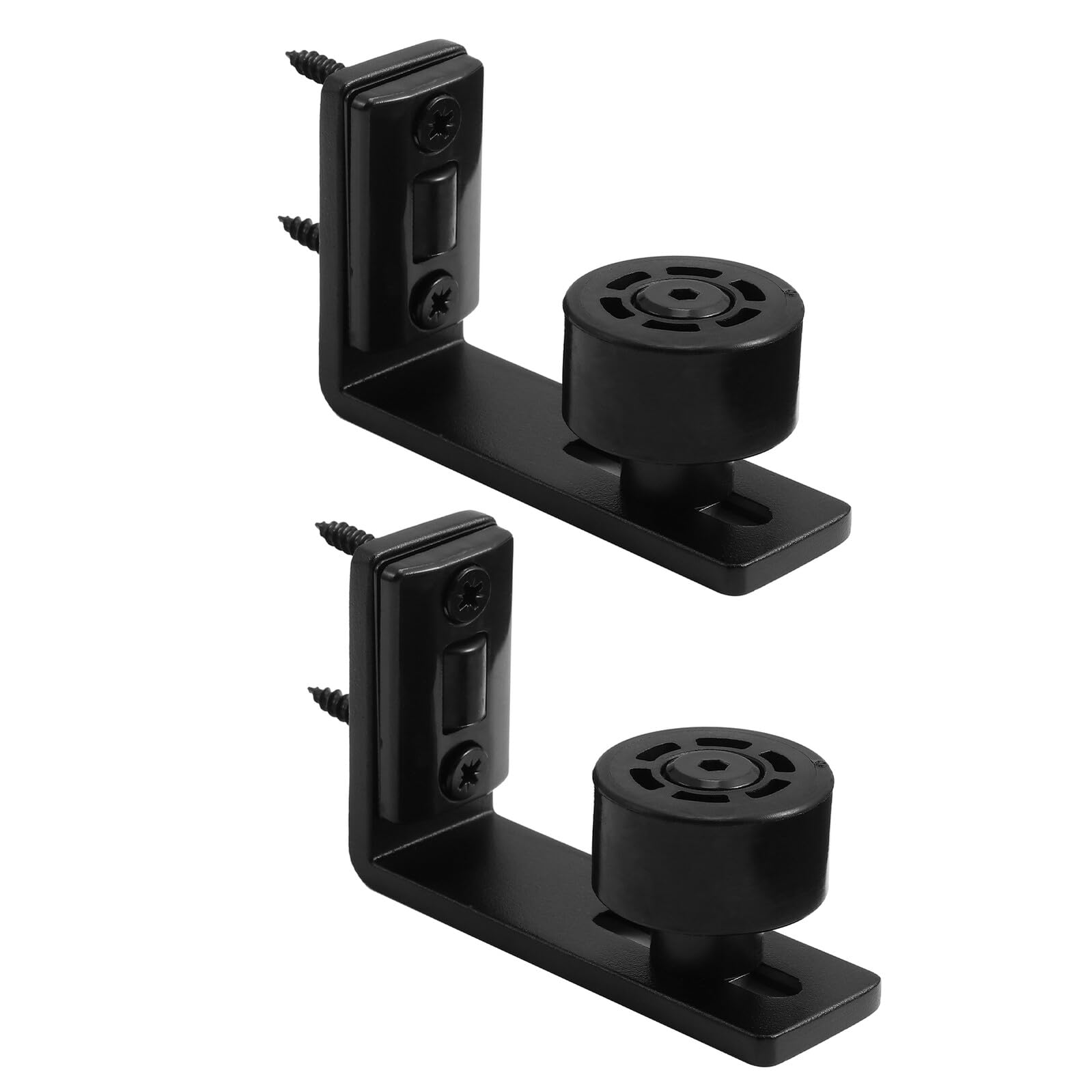 Guide de sol en acier noir Mikikit, quincaillerie robuste pour porte coulissante
