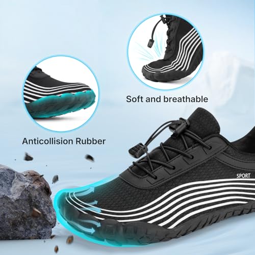 Image of ATHMILE Water Shoes for Women Men Barefoot Shoes for Swim Beach Hiking Pool | Quick Dry Non-Slip Wide Toe Box Shoes for River Kayak Fishing Lake Cruise Vacation Outdoor Water Activities